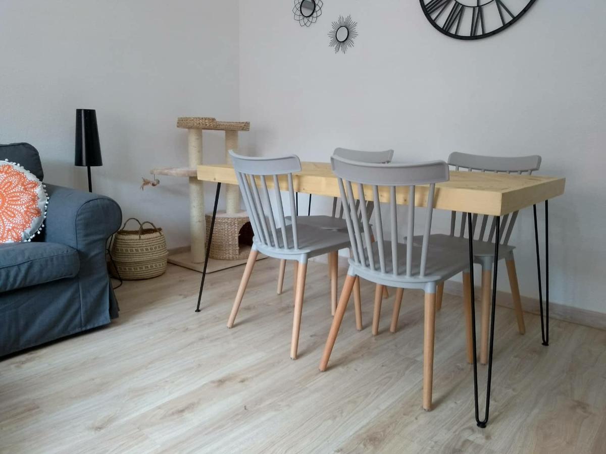 mesa de comedor con palets