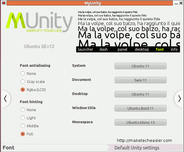 Ajuste su escritorio Ubuntu Unity Desktop con MyUnity