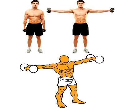 imagen de como realizar elevaciones laterales para hombros