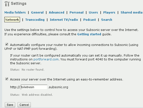 Subsónico: Transmita por secuencias su contenido multimedia desde cualquier lugar