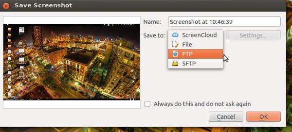 ScreenCloud le permite tomar capturas de pantalla y guardar en la nube[Ubuntu]