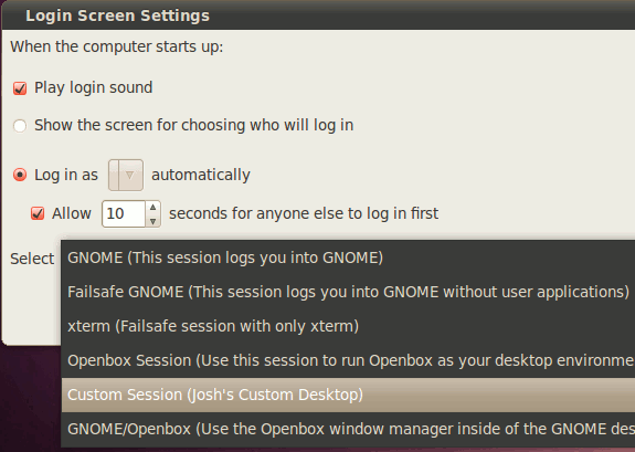 Cómo personalizar la lista de sesiones de GDM