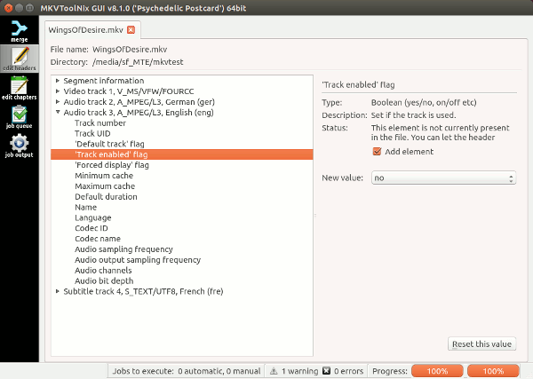 Crear y editar archivos de vídeo de Matroska en Linux con MKVToolNix