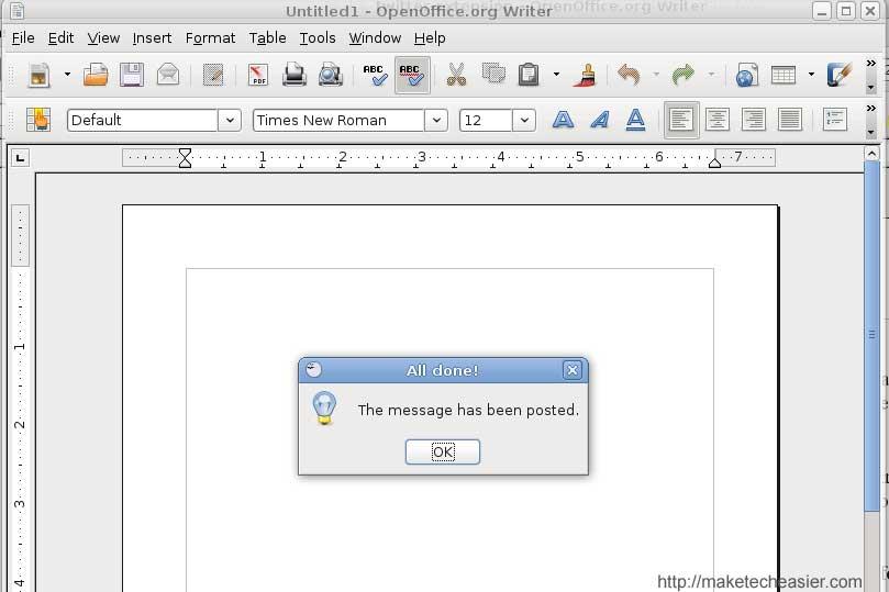Twitteando desde Open Office