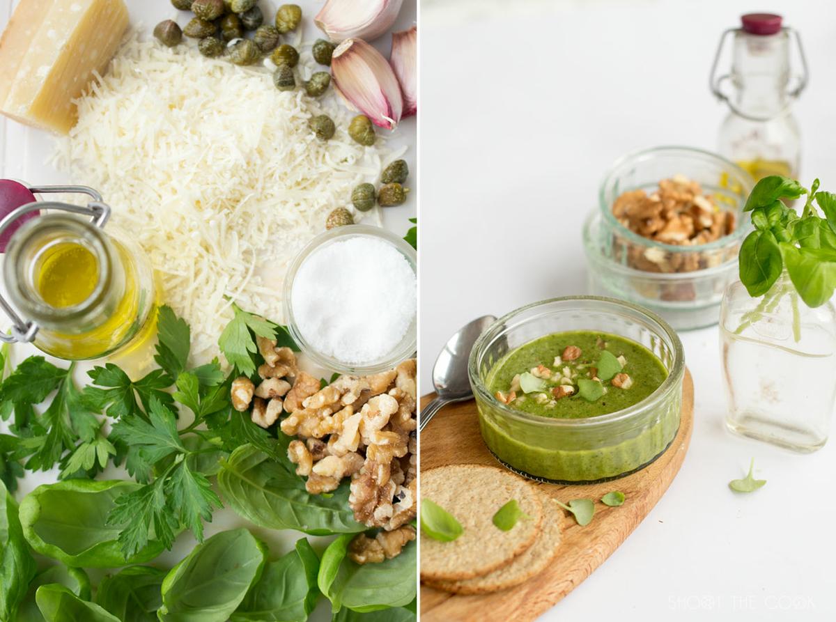 receta pesto de perejil, albahaca y nueces