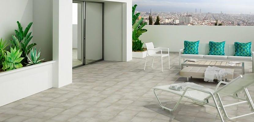 Azulejos en la terraza