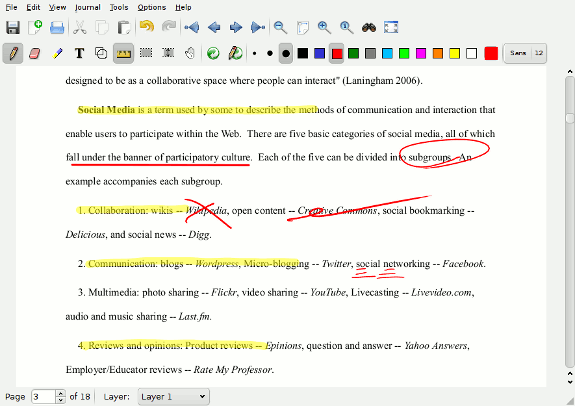 La toma de notas en el Tablet es fácil con Xournal