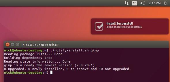 Cómo obtener notificaciones de escritorio desde la línea de comandos de Linux