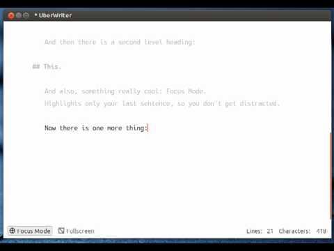 UberWriter: Una aplicación de escritura de reducción del precio para Ubuntu