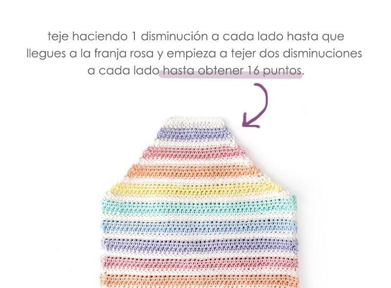 Cómo hacer un pelele de crochet Arcoíris DIY- Tutorial y Patrón