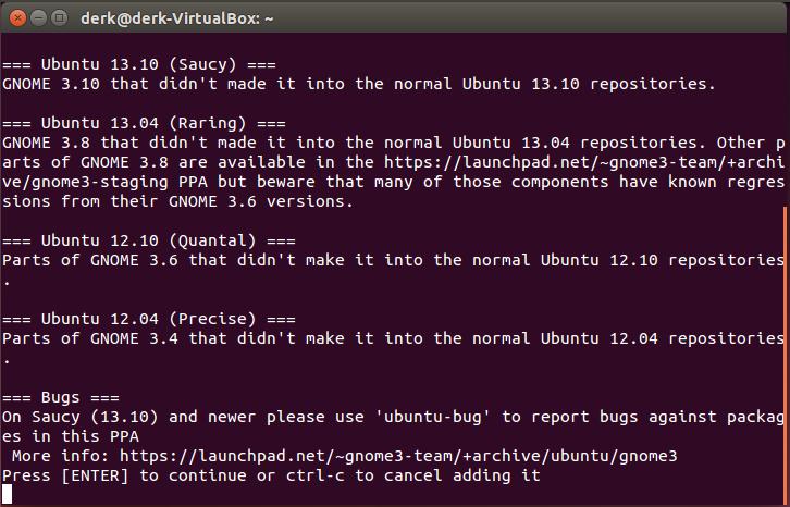 Obtenga la última versión de Gnome en Ubuntu