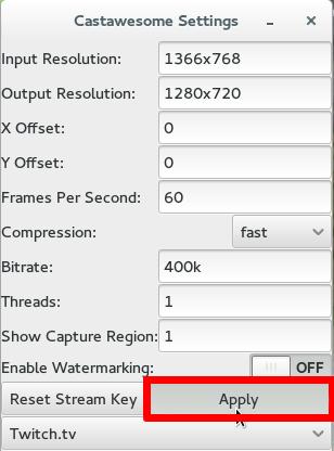 Juegos de Stream en Twitch con Linux usando Castawesome