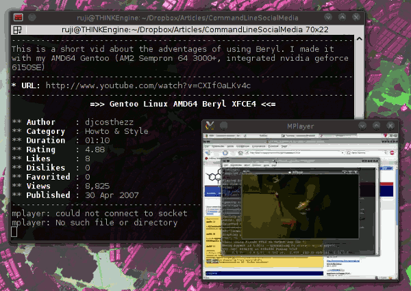 Redes sociales desde la línea de comandos, Parte 3: Tumblr, Flickr y YouTube