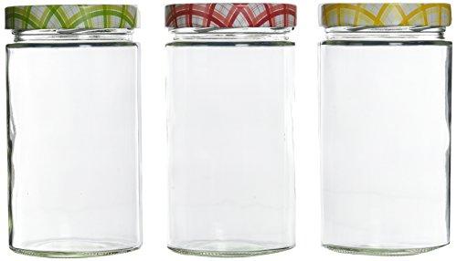 Tescoma Della Casa Tarros de Conserva, Cristal, 26x9.5x16.40 cm 3 Unidades