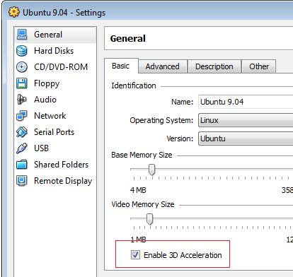 Cómo activar la aceleración 3D en VirtualBox