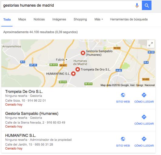 Ficha Google My Business