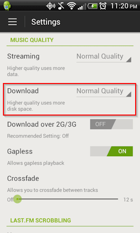 Cómo conservar espacio al usar Spotify en Android