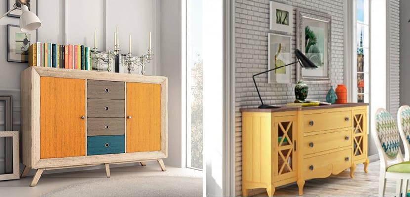Aparador vintage en colores