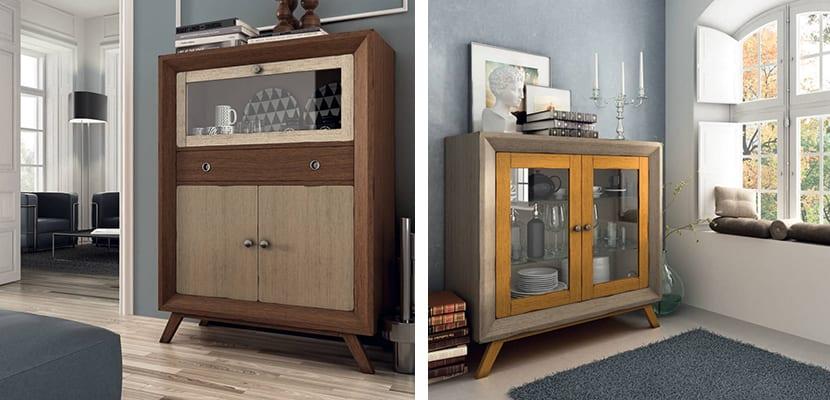 Aparador vintage con cristal