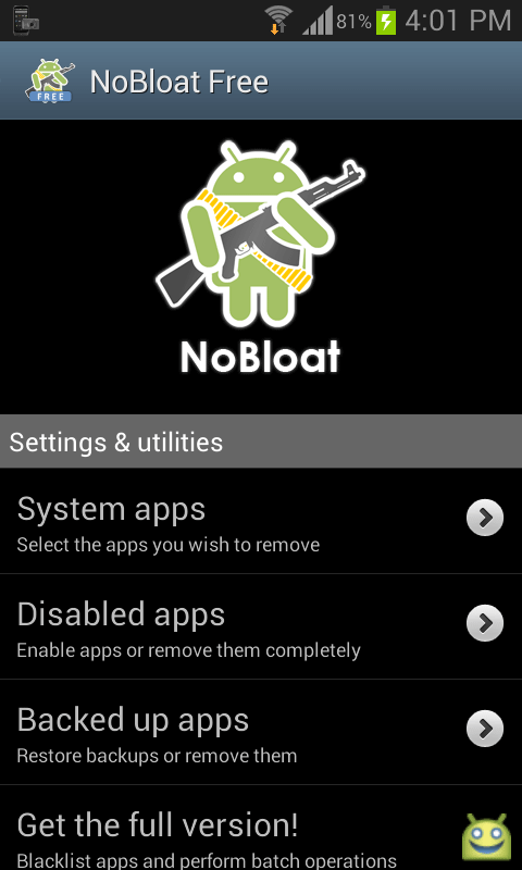 Cómo eliminar el Bloatware de su dispositivo Android sin necesidad de enraizarlo
