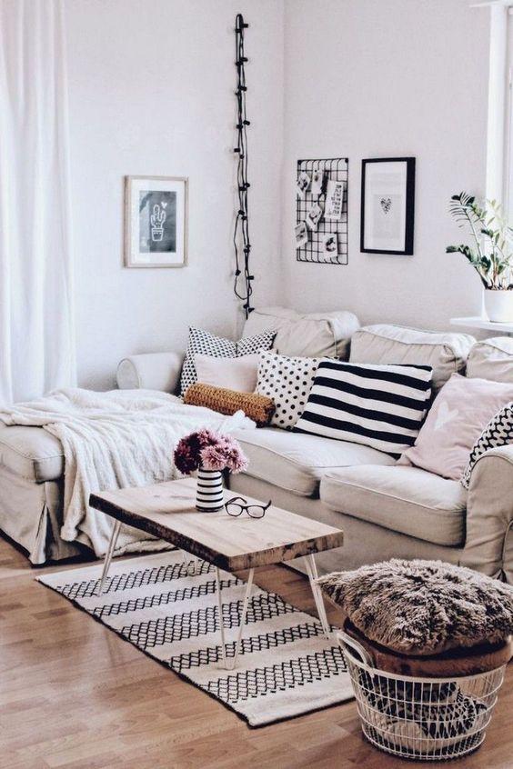 elegir los cojines del sofá