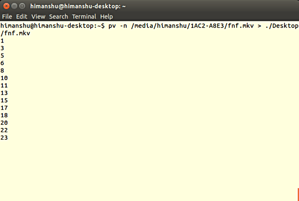 Cómo monitorizar el progreso de una operación en la línea de comandos de Linux utilizando el comando PV
