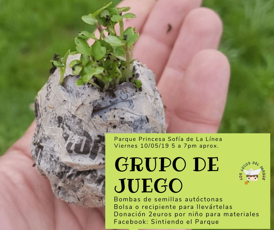 Cartel para anunciar el taller de bombas de semillas