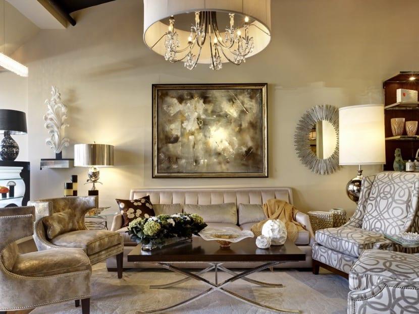 salon tradicional con toques modernos
