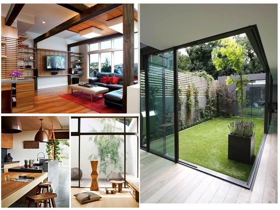 espacios abiertos y iluminados con jardines interiores