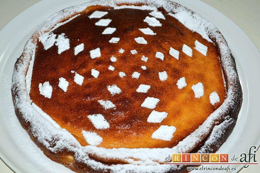 Tarta de requesón, sugerencia de presentación