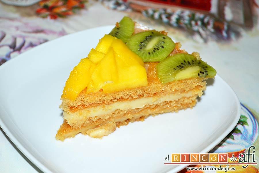 Tarta alegría, sugerencia de presentación