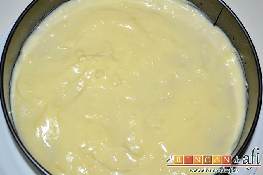 Tarta alegría, extenderla