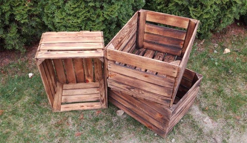 cajas de madera sin decorar