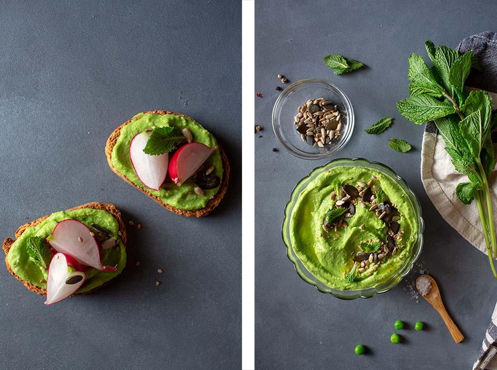 Hummus de Guisantes y Menta