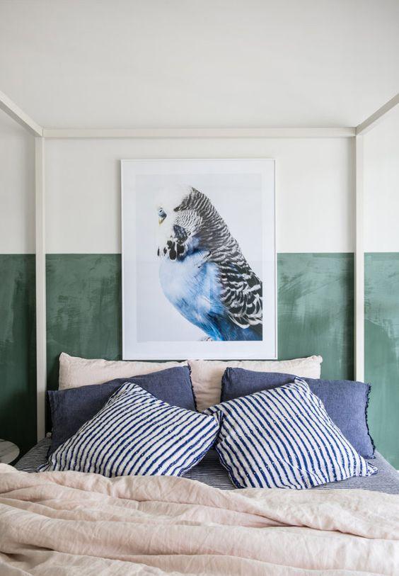 decoralinks| color vestir cama verano - verde y azul 