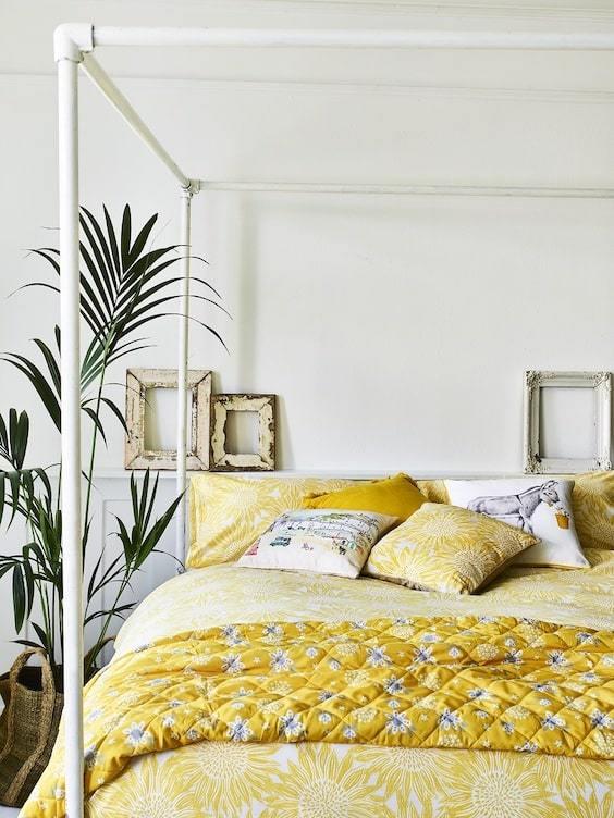 decoralinks | color vestir cama verano - amarillo
