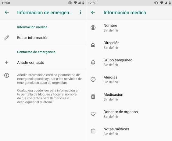 Como añadir un número de teléfono de emergencias y compartir nuestra ubicación junto a nuestra información médica en caso de peligro o accidente sin desbloquear el teléfono