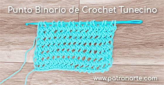 Punto Binario de Crochet Tunecino