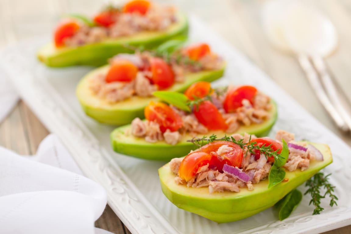 Ensalada de Atún, tomate y aguacate