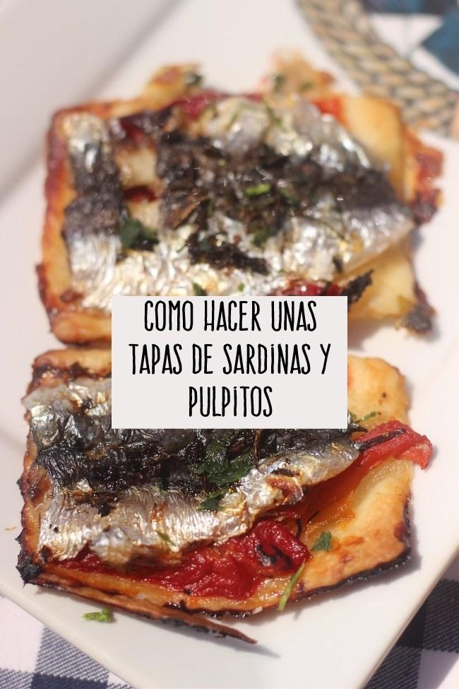 Como hacer unas tapas de sardinas y pulpitos