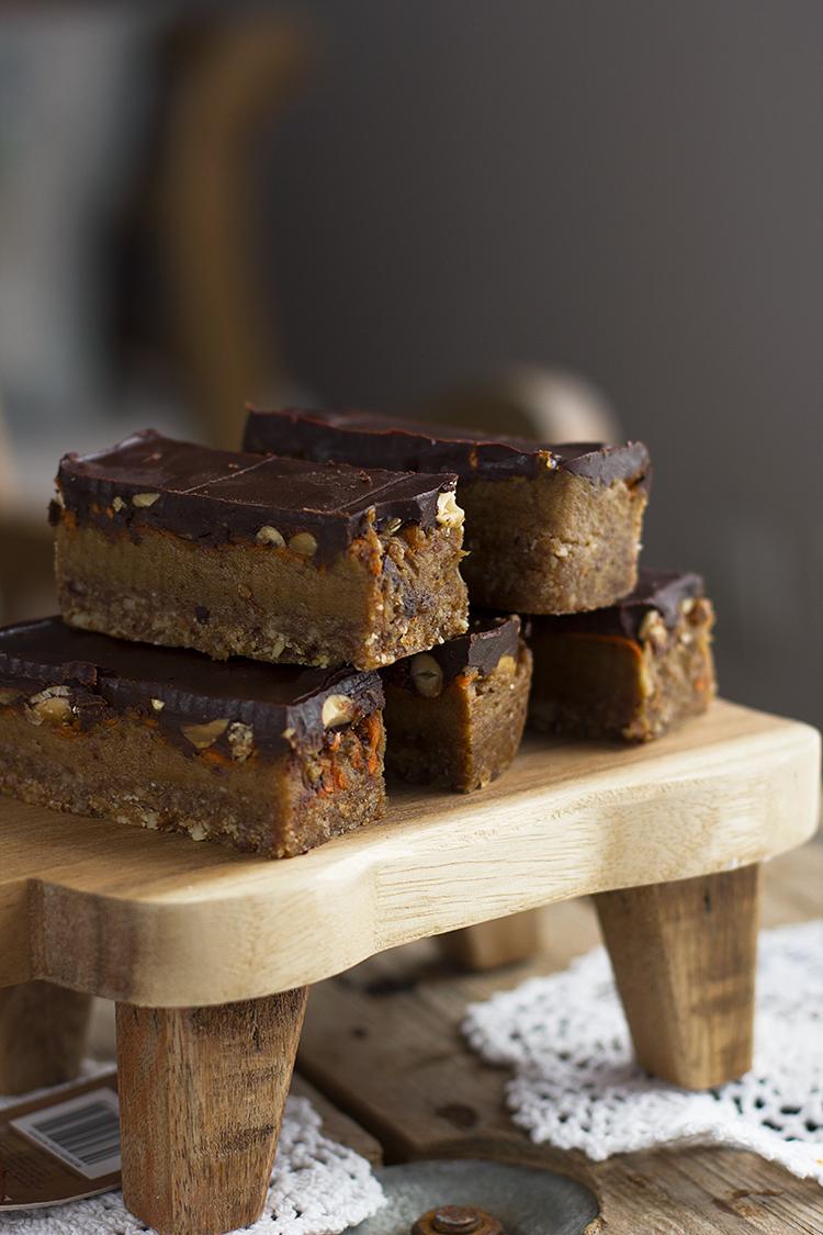 Barritas Snickers Carrot Cake Energéticas sencillas y adictivas