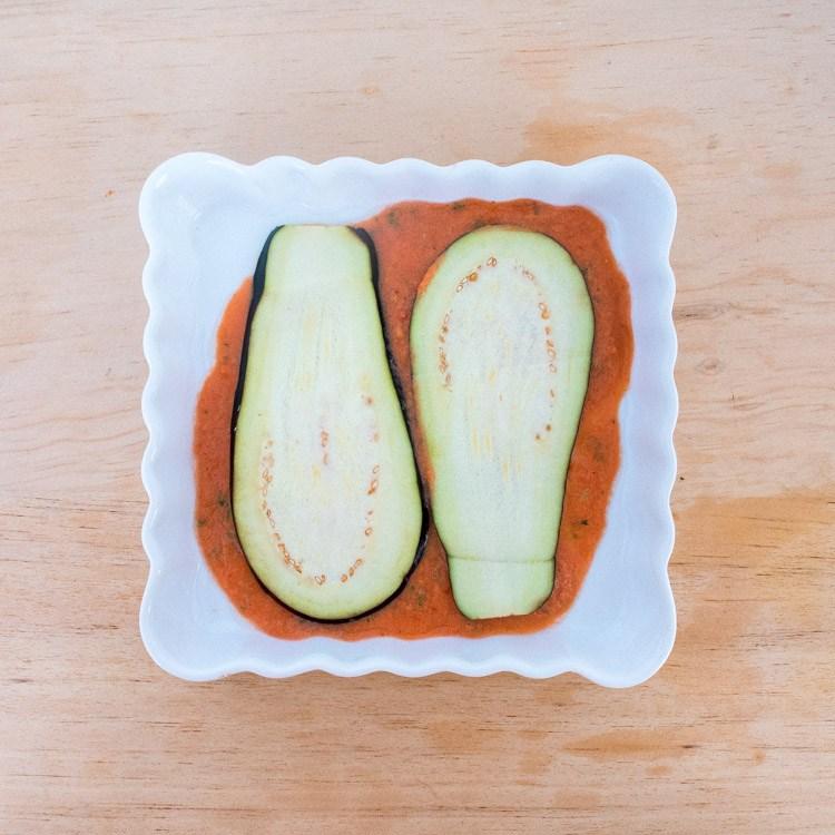 Berenjenas al horno en salsa de tomate