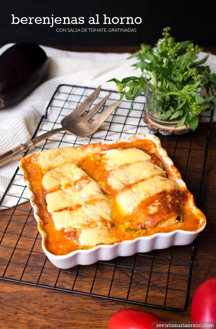 Berenjenas al horno en salsa de tomate