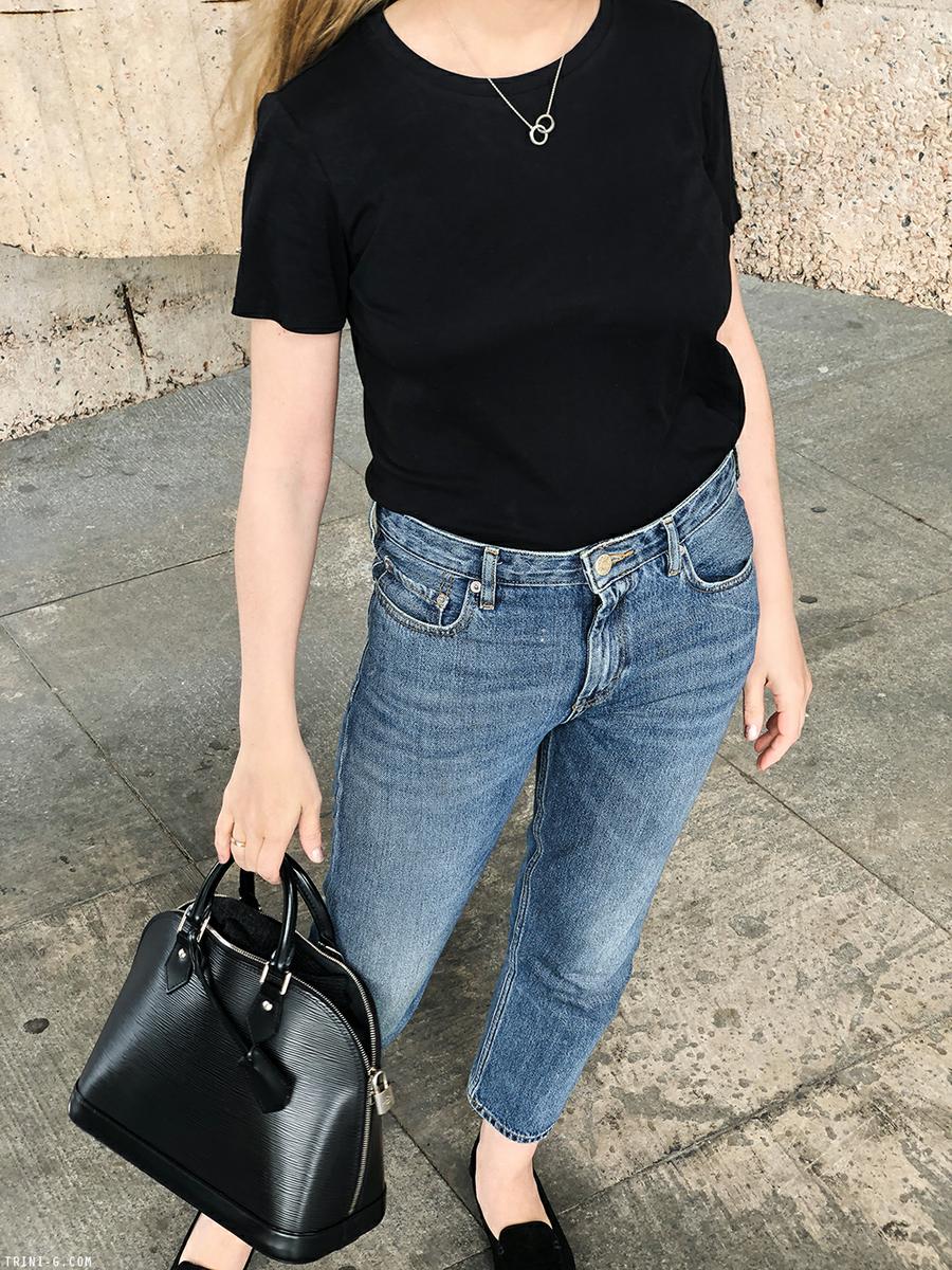 Trini | Acne Studios jeans The Row tshirt