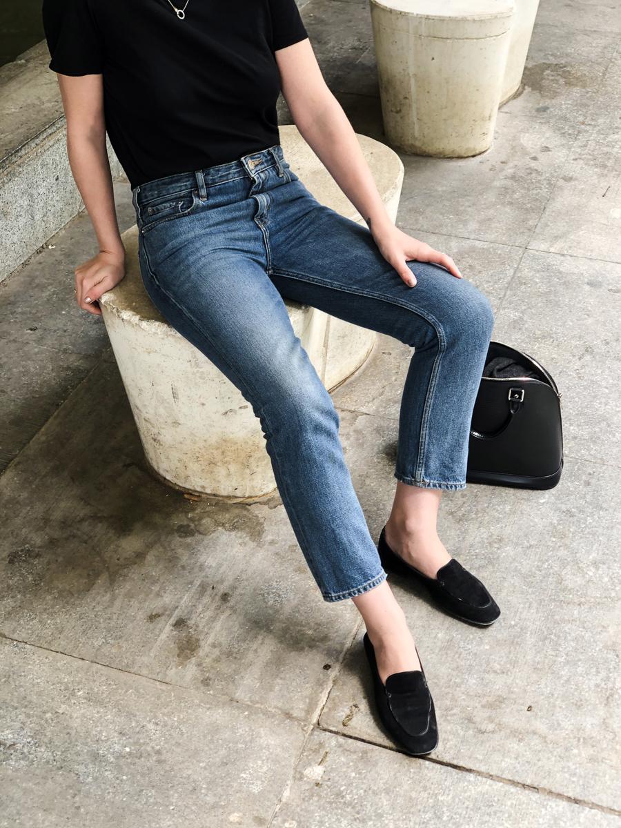 Trini | Acne Studios jeans The Row tshirt