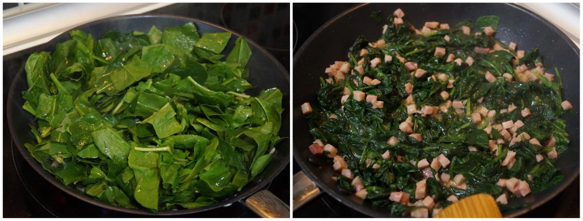 Frittata de espinacas y bacon