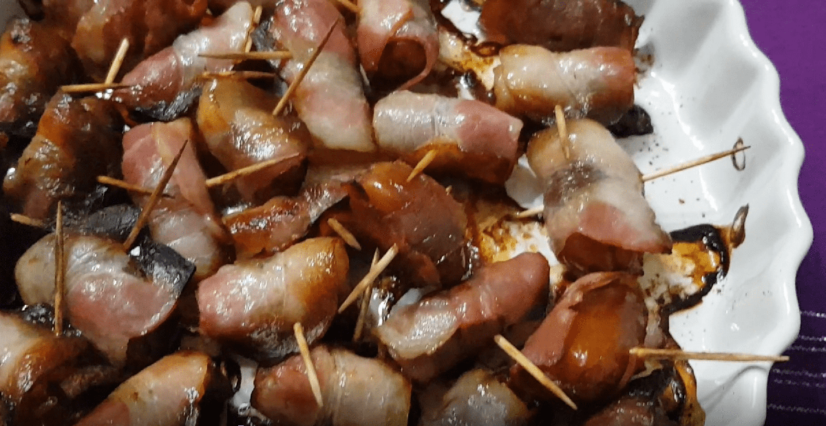 Dátiles con bacon al horno