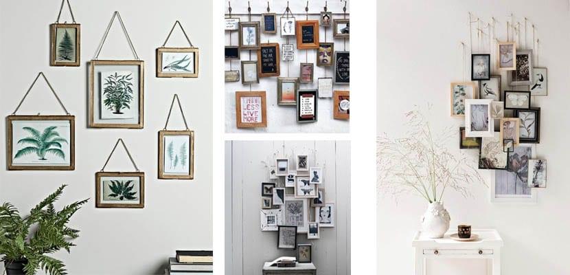 Marcos pendiendo de cuerdas