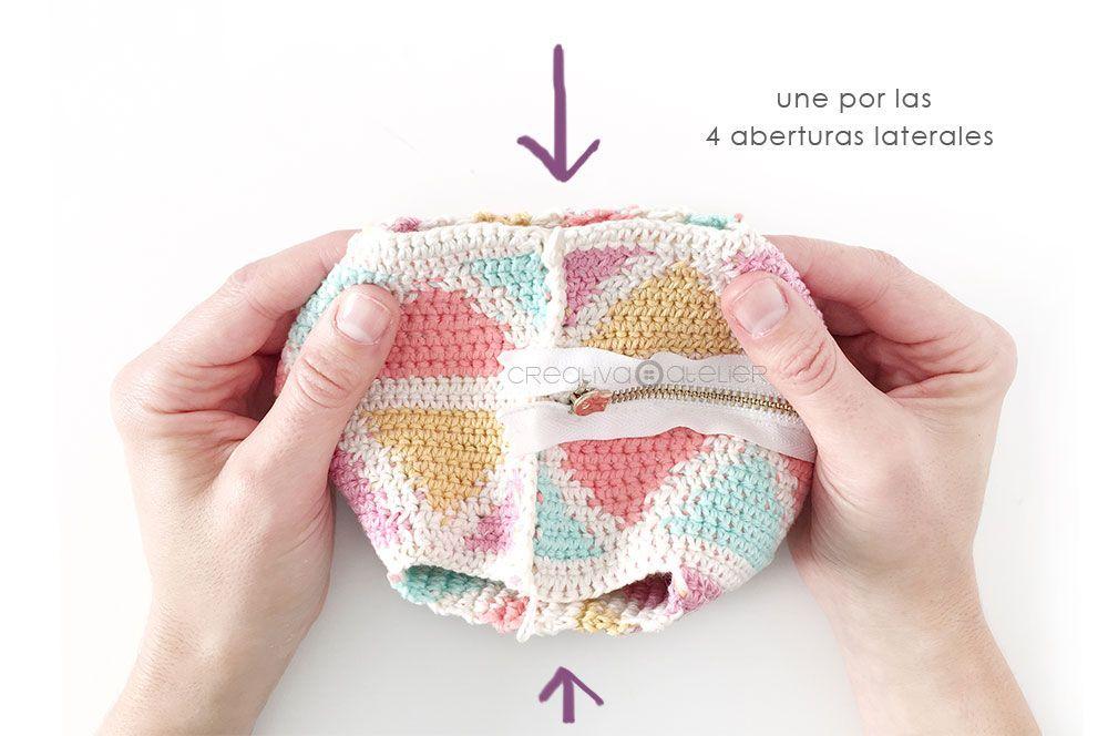 Cómo hacer un neceser tapestry a crochet de form cuadrada