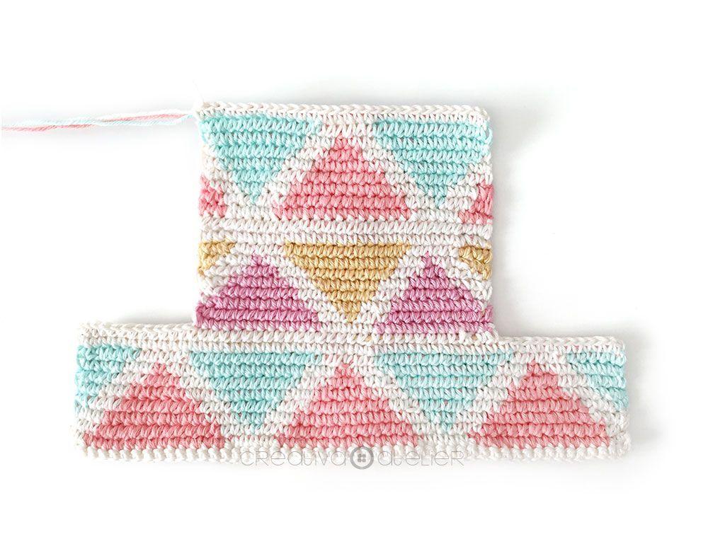 Cómo hacer un neceser tapestry a crochet de form cuadrada